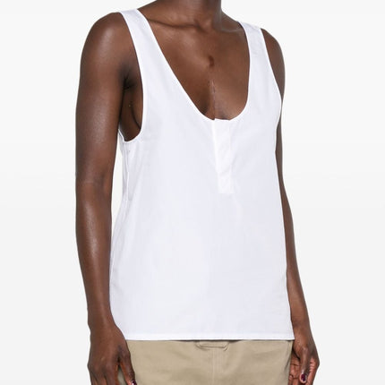 Saint Laurent semi-sheer Henley Tank Top