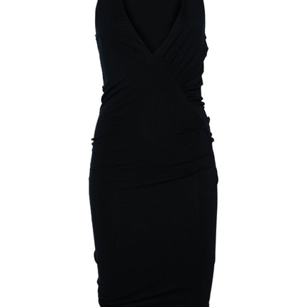 Saint Laurent ruched V-neck mini dress