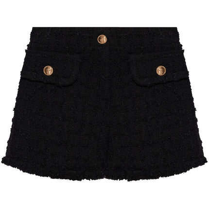 Versace Heritage tweed mini shorts