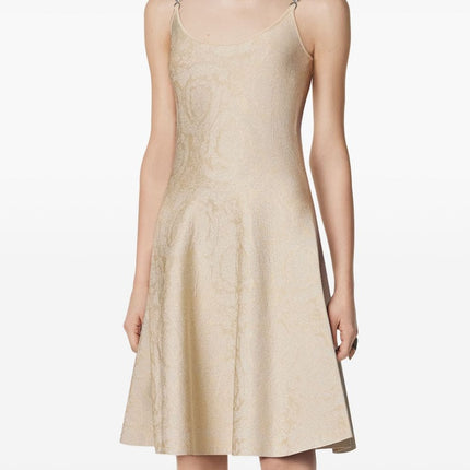 Versace Barocco jacquard flared mini dress