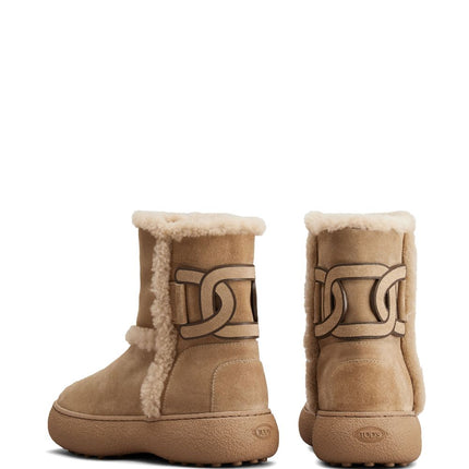 Tod's Kate suede and shearling ankle boots
