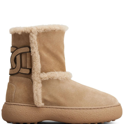 Tod's Kate suede and shearling ankle boots
