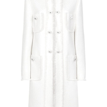 Dolce & Gabbana Single-breasted raschel tweed coat