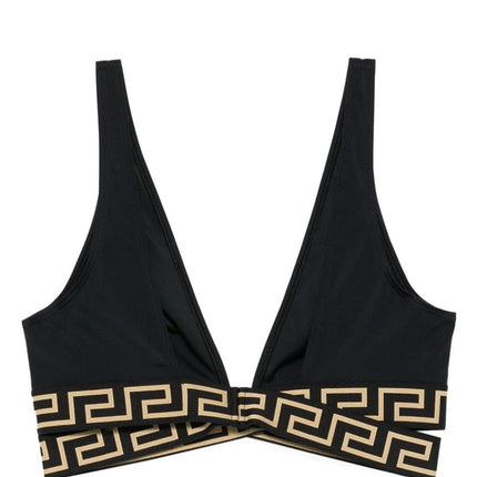 Versace greca print bikini top