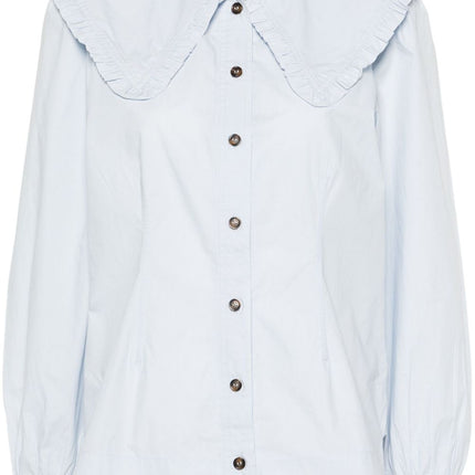 Ganni Puritan collar shirt