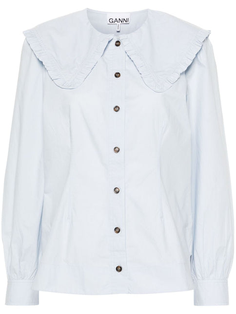 Ganni Puritan collar shirt