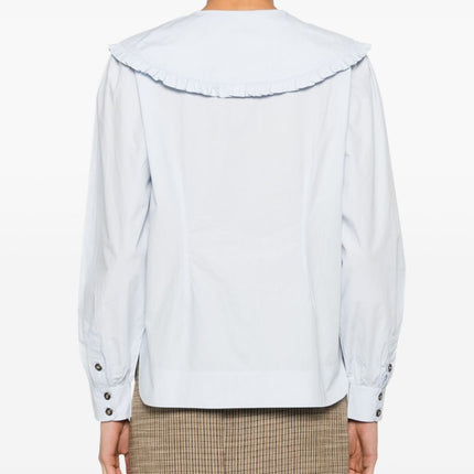 Ganni Puritan collar shirt