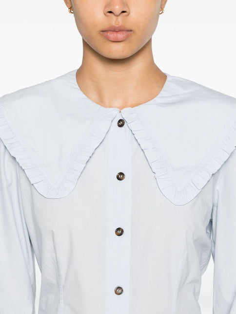 Ganni Puritan collar shirt