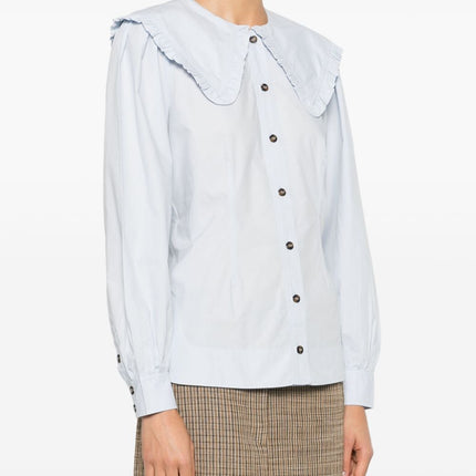 Ganni Puritan collar shirt