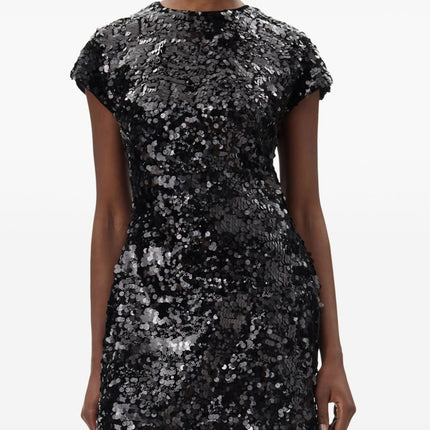 Ganni Velvet Sequins Mini Dress