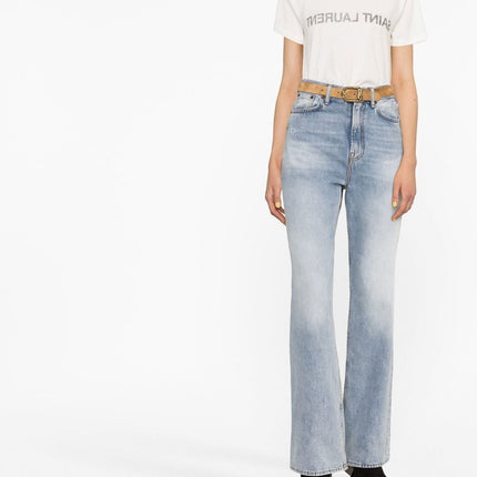 Saint Laurent Reverse Logo Print T-shirt