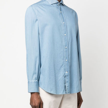 Brunello Cucinelli Shirts Clear Blue