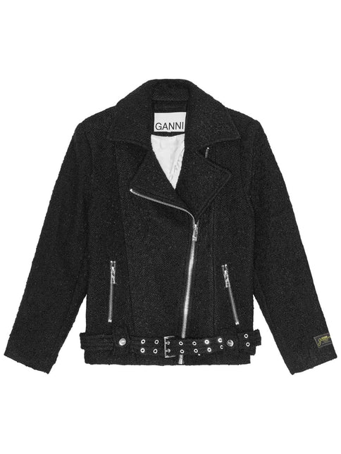 Ganni Textured Boucle Wool Jacket