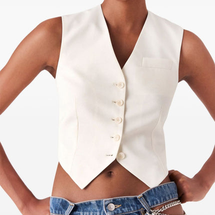 Stella McCartney Cropped Tailored Wool Waistcoat