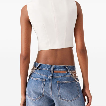 Stella McCartney Cropped Tailored Wool Waistcoat