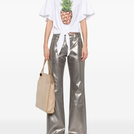 Stella McCartney Pineapple Tie-front Cotton T-Shirt