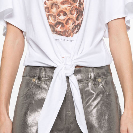 Stella McCartney Pineapple Tie-front Cotton T-Shirt