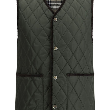 Burberry diamond-quilted sleeveless jacket