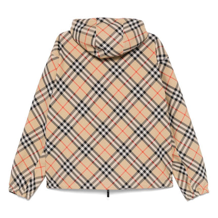 Burberry check pattern reversible jacket