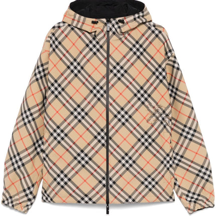 Burberry check pattern reversible jacket