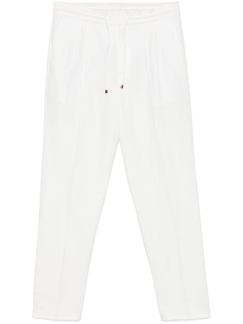Brunello Cucinelli linen blend drawstring trousers