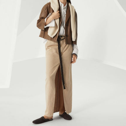 Brunello Cucinelli cotton english rib sweater with shiny detail