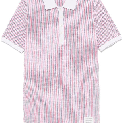 Thom Browne Appliquéd striped cotton-blend tweed mini dress