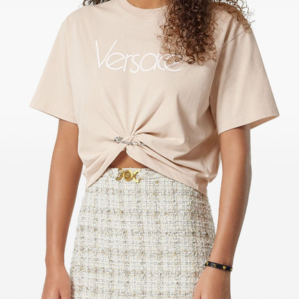 Versace 1978 Re-Edition Logo Safety Pin Short T-Shirt