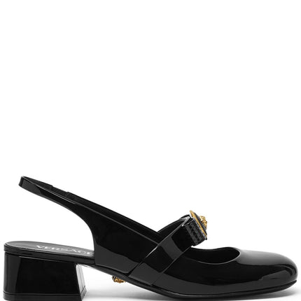 Versace Gianni Ribbon Patent Slingback Pumps 35 mm
