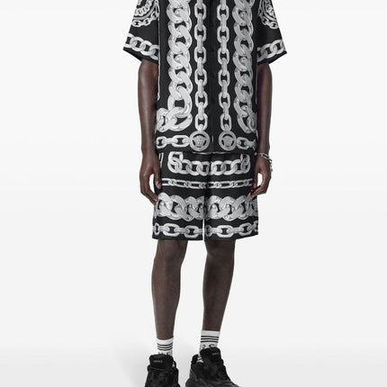 Versace Medusa Chains Silk Shorts