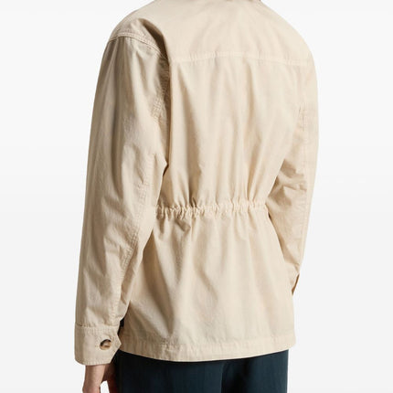 Woolrich Garment-Dyed Pure Cotton Overshirt beige