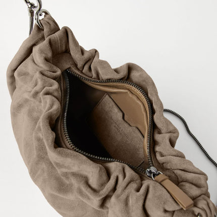 Brunello Cucinelli Suede Brioche Hobo bag