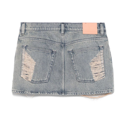 Acne Studios Macaria distressed denim miniskirt