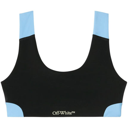 Off White Bra With Colour-Block Design