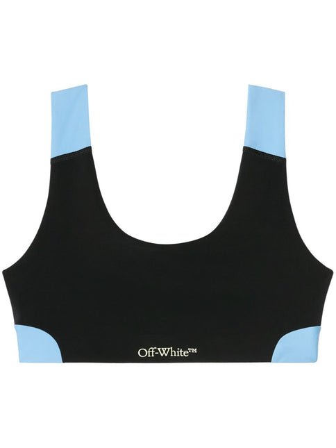Off White Bra With Colour-Block Design