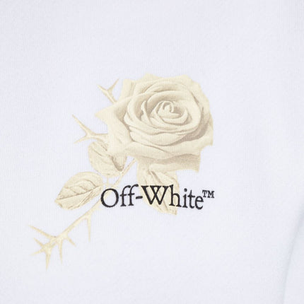 Off White logo-print cropped sweatshirt
