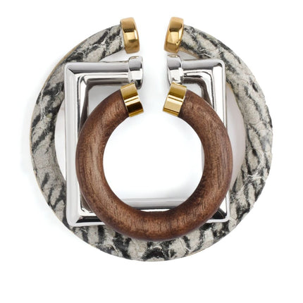 Jacquemus Trio of geometric ear-cuffs.