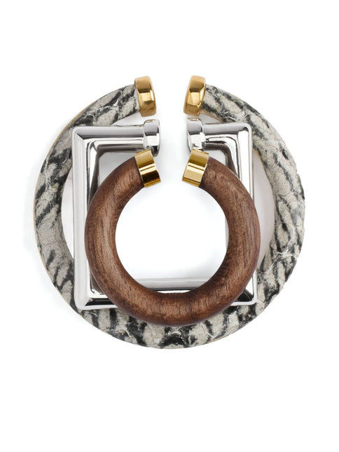 Jacquemus Trio of geometric ear-cuffs.