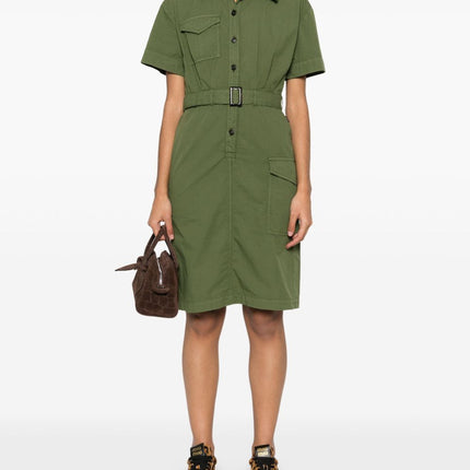 Woolrich belted waist shirt dress