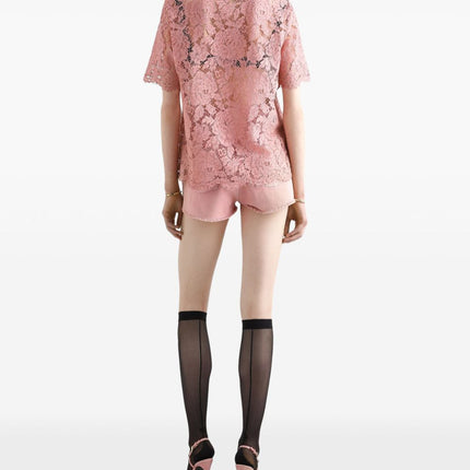 Dolce & Gabbana corded lace short sleeved T-shirt