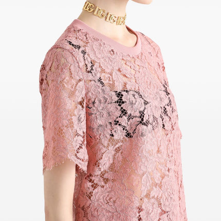 Dolce & Gabbana corded lace short sleeved T-shirt