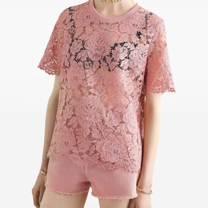 Dolce & Gabbana corded lace short sleeved T-shirt