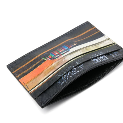 Paul Smith Printed leather card case