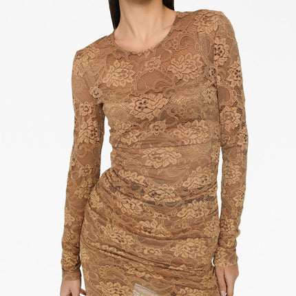 Dolce & Gabbana Short floral lace dress