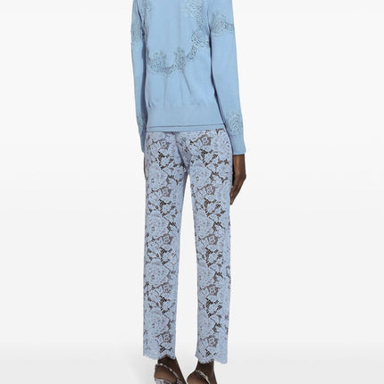 Dolce & Gabbana Embroidered Lace Trousers