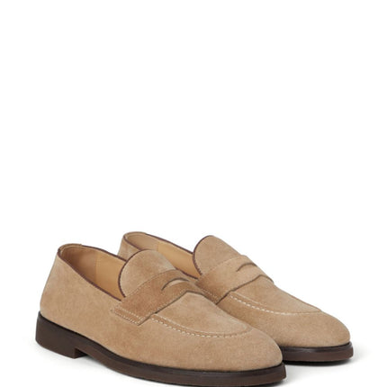 Brunello Cucinelli Penny Loafer in washed suede