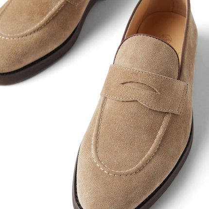 Brunello Cucinelli Penny Loafer in washed suede