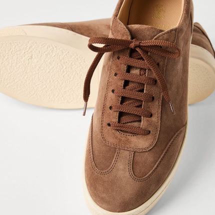 Brunello Cucinelli Washed suede sneakers with latex sole