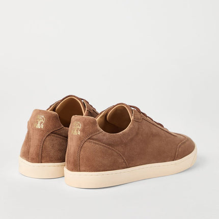 Brunello Cucinelli Washed suede sneakers with latex sole