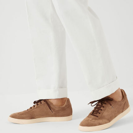 Brunello Cucinelli Washed suede sneakers with latex sole